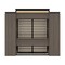 Bestar Orion 104W Queen Murphy Bed and 2 Narrow Shelving Units with Drawers (105W), Bark Gray & Graphite 116885-000047 - alternate 9